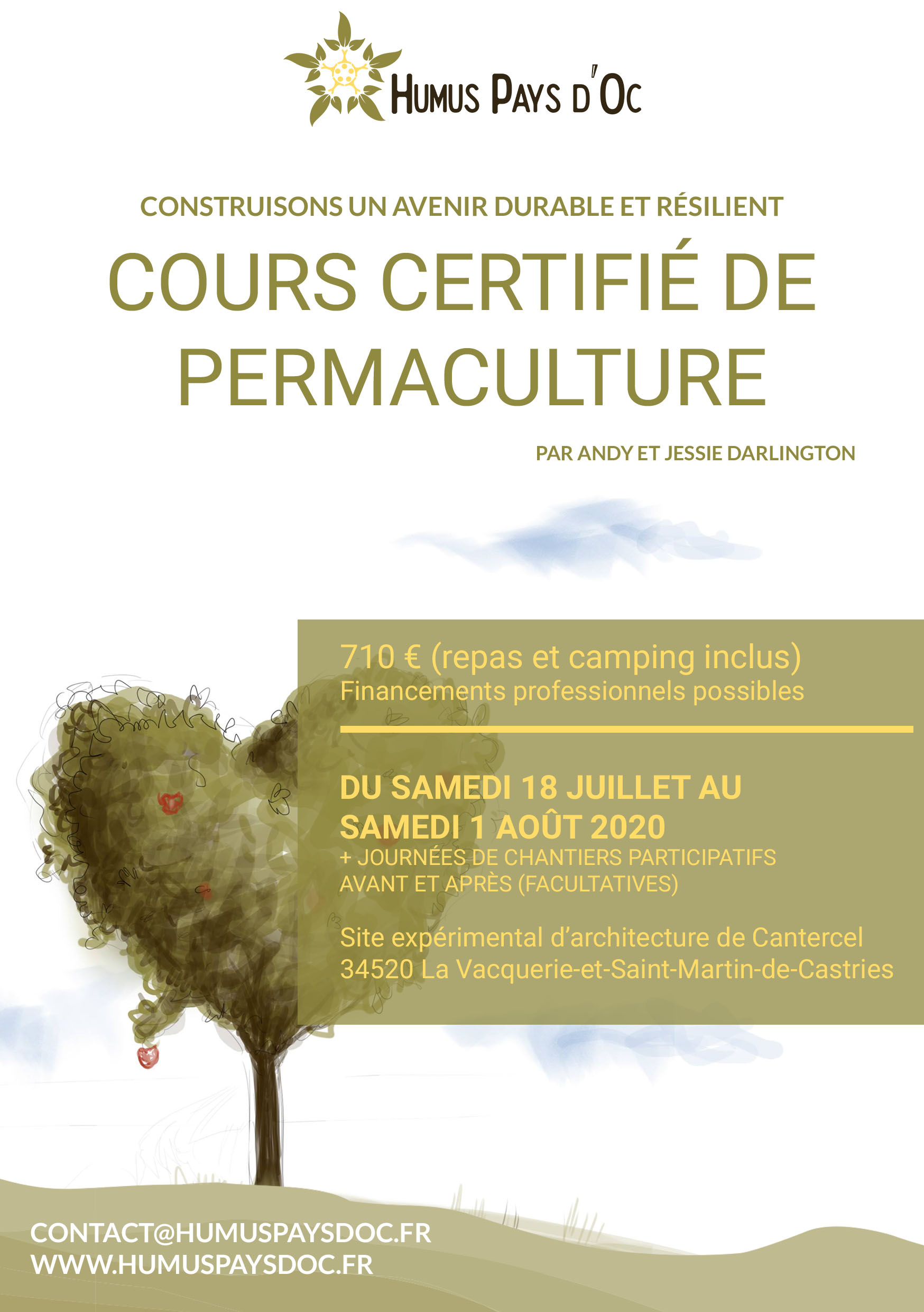 Cours Certifié de Permaculture – Du 18 juillet au 1er août 2020